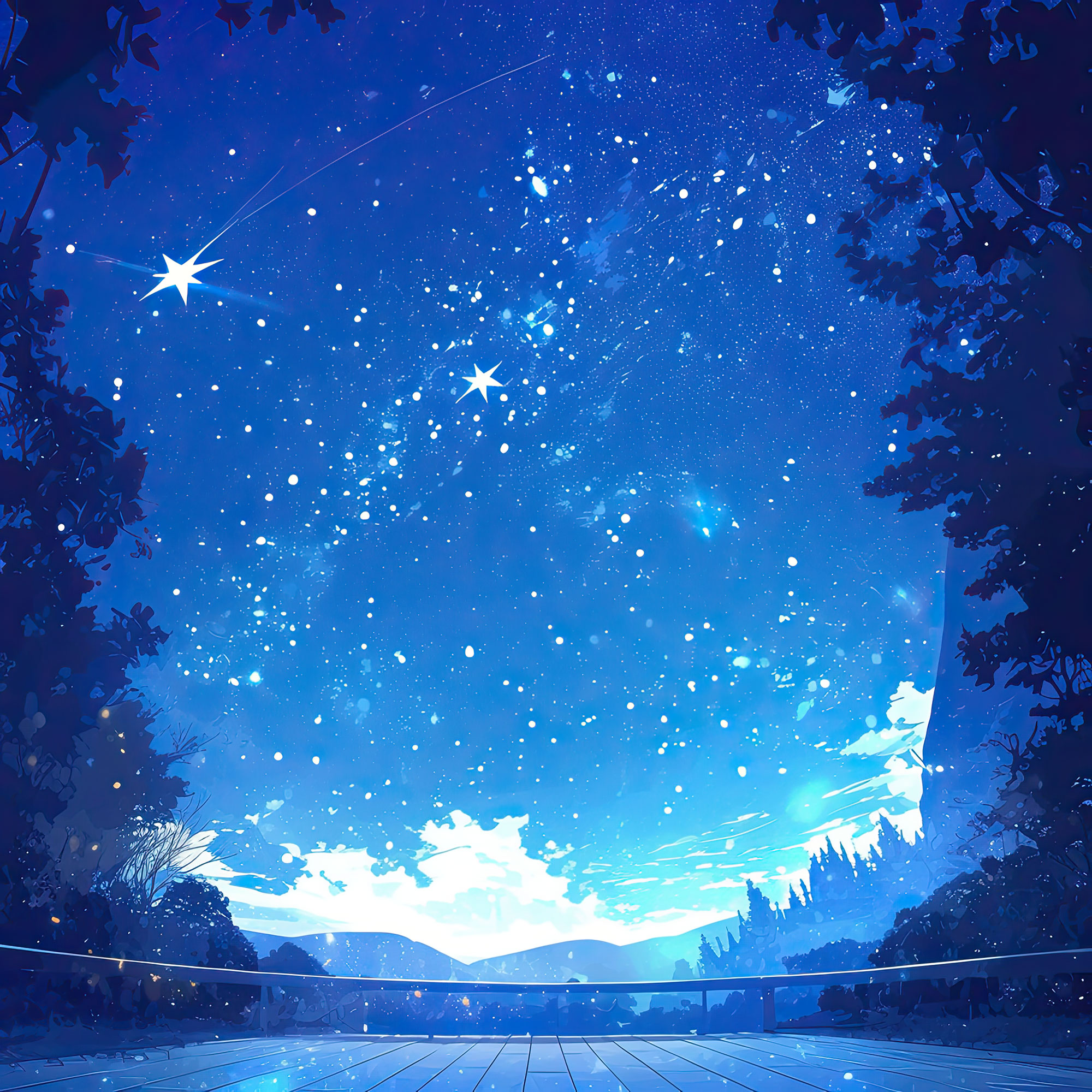 Preview for Dreamy-night-sky-landscape-simple-backdrop-background-6fbf8