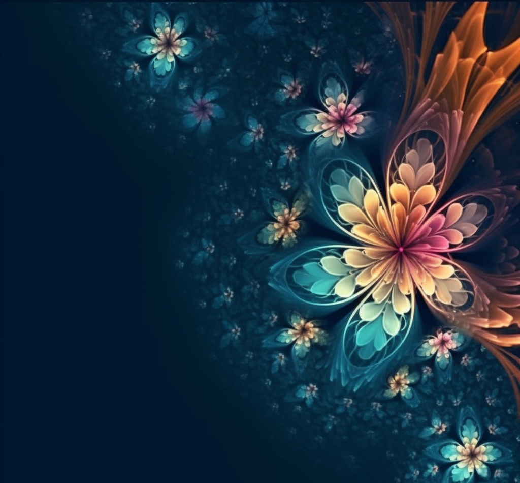 Preview for Fractal-floral-design-pattern-ai-images-background-b0c7a