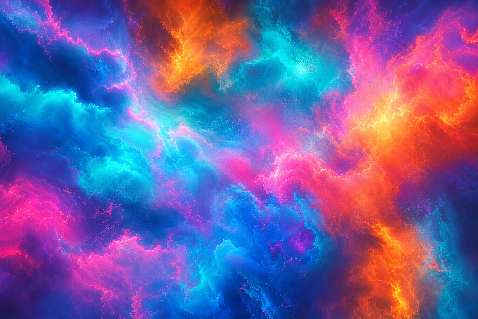 Preview for Orange Aqua Neon Mist Background