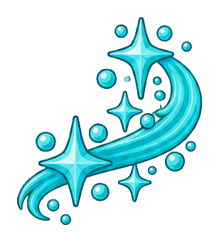 Preview for Turquoise Wave Sparkle Trail Sticker