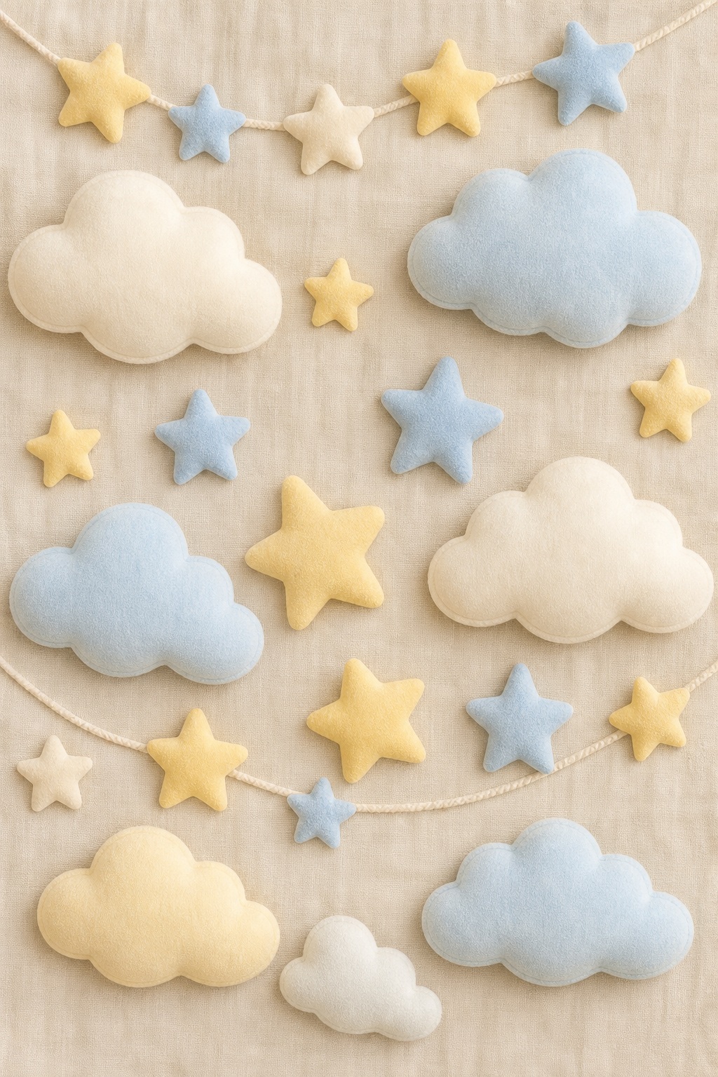 Preview for Pastel Baby Stars And Clouds Background