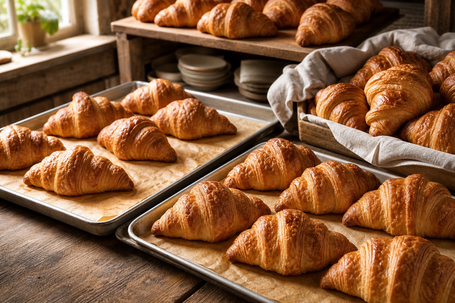Preview for Morning Window Light Croissant Tray Mosaic Background