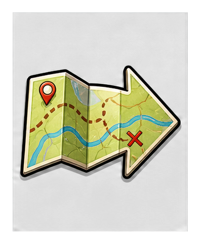Preview for Folded Map Arrow Sticker