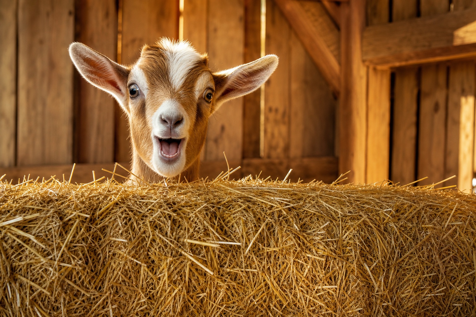 Preview for Cute Goat Barn Background Stock Image