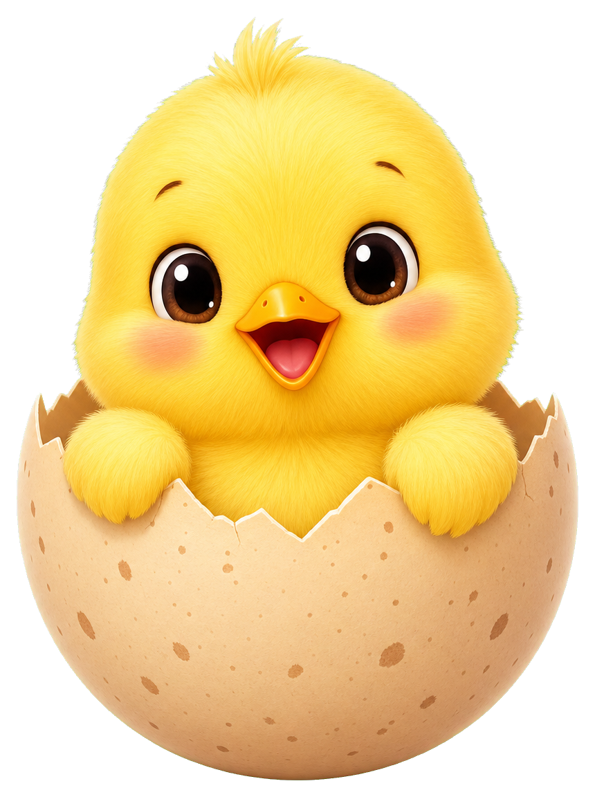 Preview for Chick Egg Sticker For Cute Designs