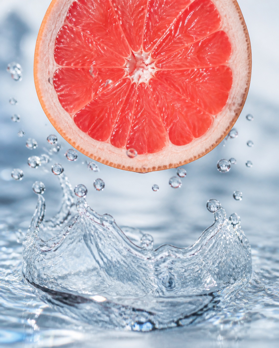 Preview for Grapefruit Splash Background Stock Image