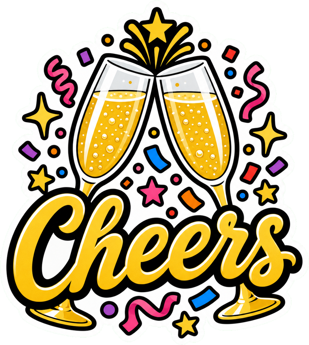 Preview for Cheers Birthday Sticker Graphic