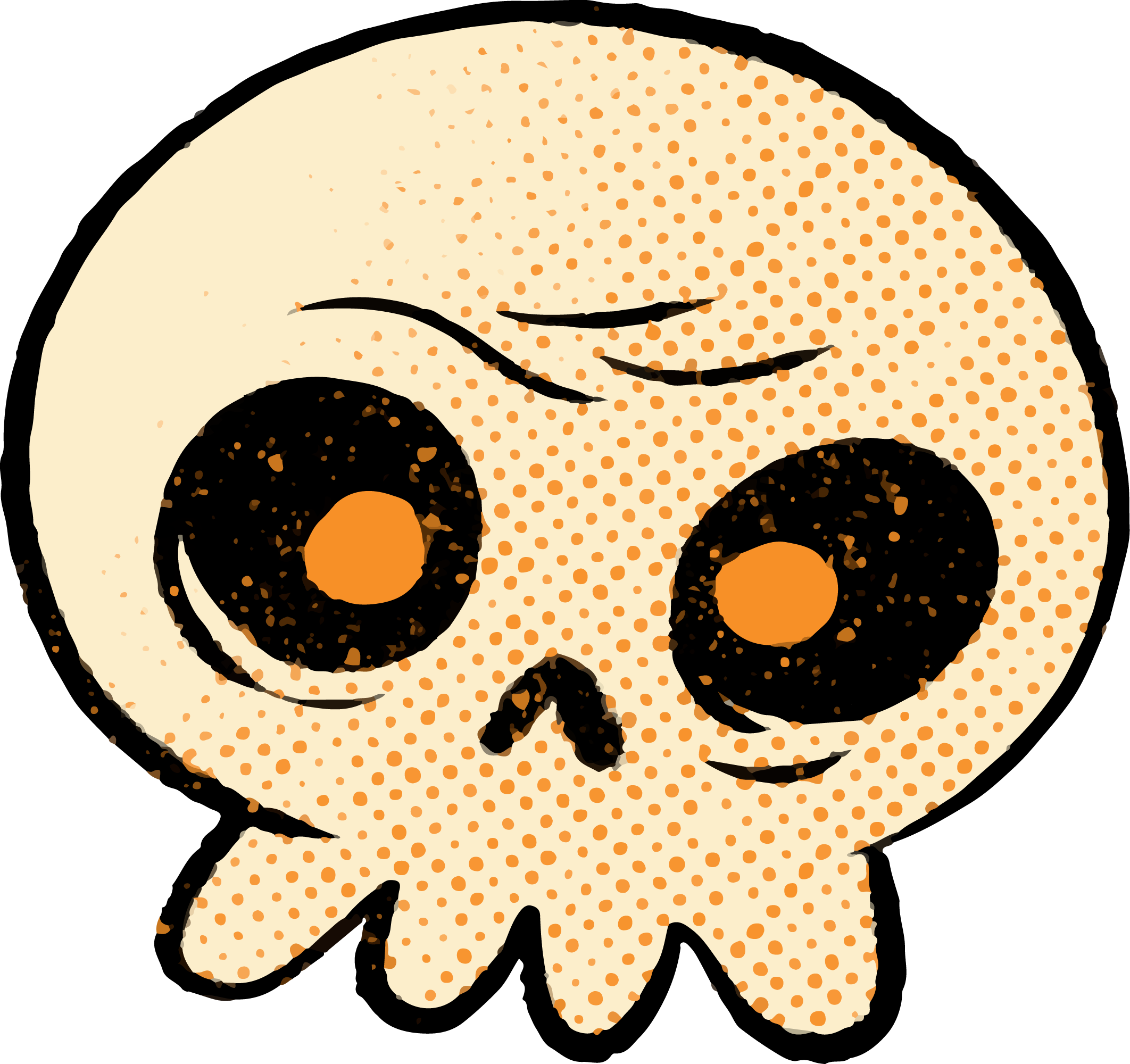 Preview for Distressed-skull-illustration-skelaton-sticker-69ae7