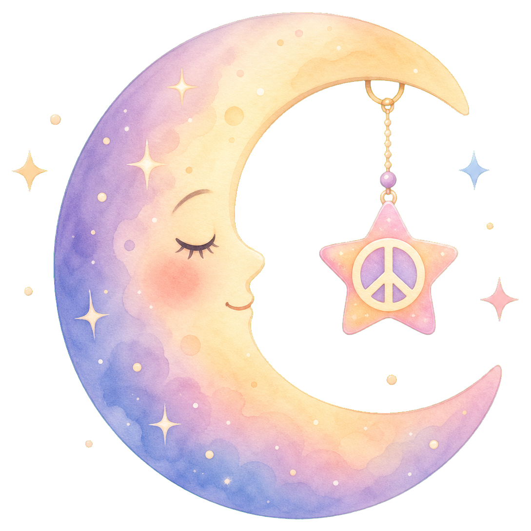 Preview for Peace Moon And Stars Sticker