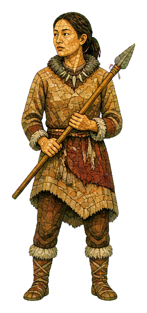 Preview for Stone Mosaic East Asian Spear Huntress Sticker