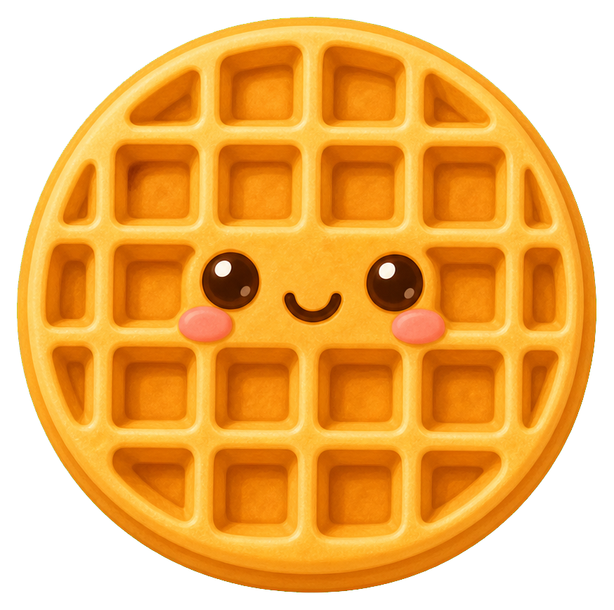 Preview for Cute Waffle Sticker Graphic