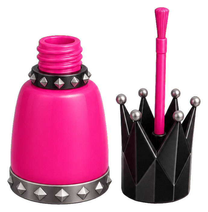 Preview for Black And Pink Nail Polish Sticker