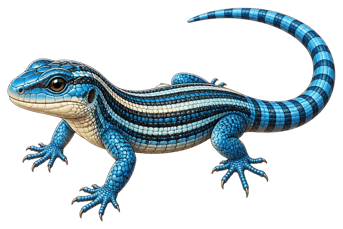 Preview for Striped Blue Lizard Sticker