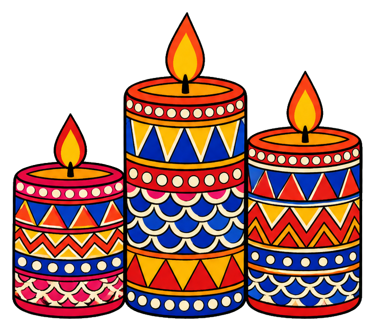 Preview for Diwali Decorated Candles