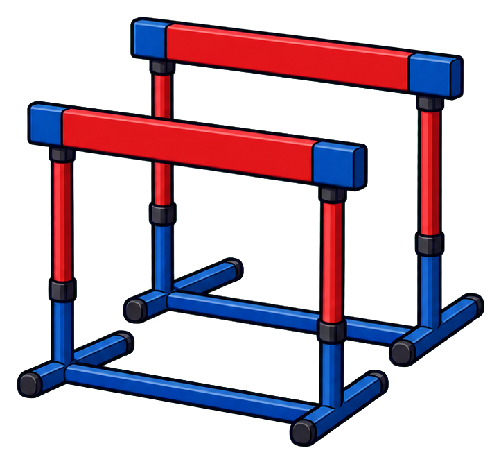 Preview for Red Blue Hurdles Sticker