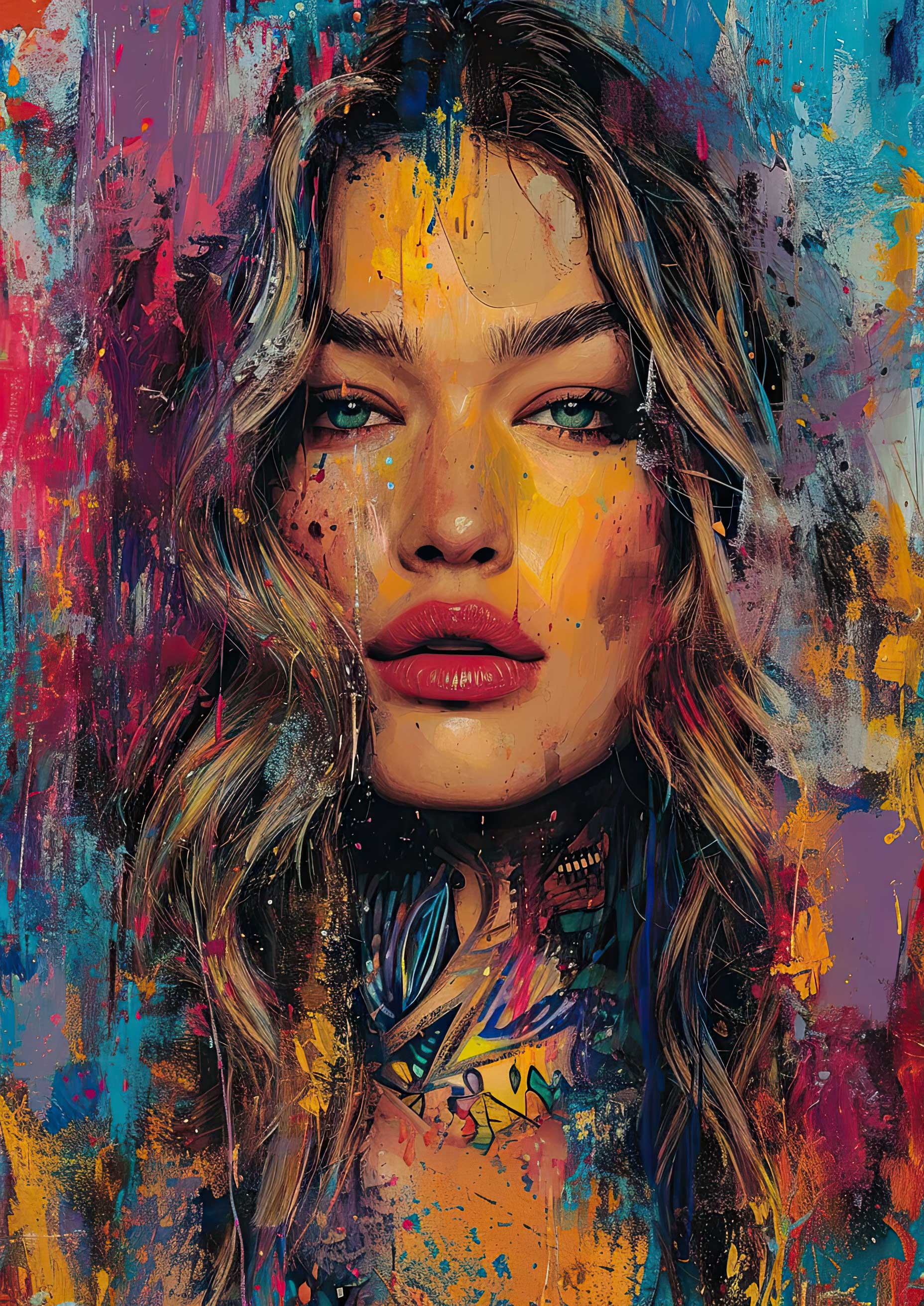 Preview for Vibrant-portrait-art-celebrities-background-32713