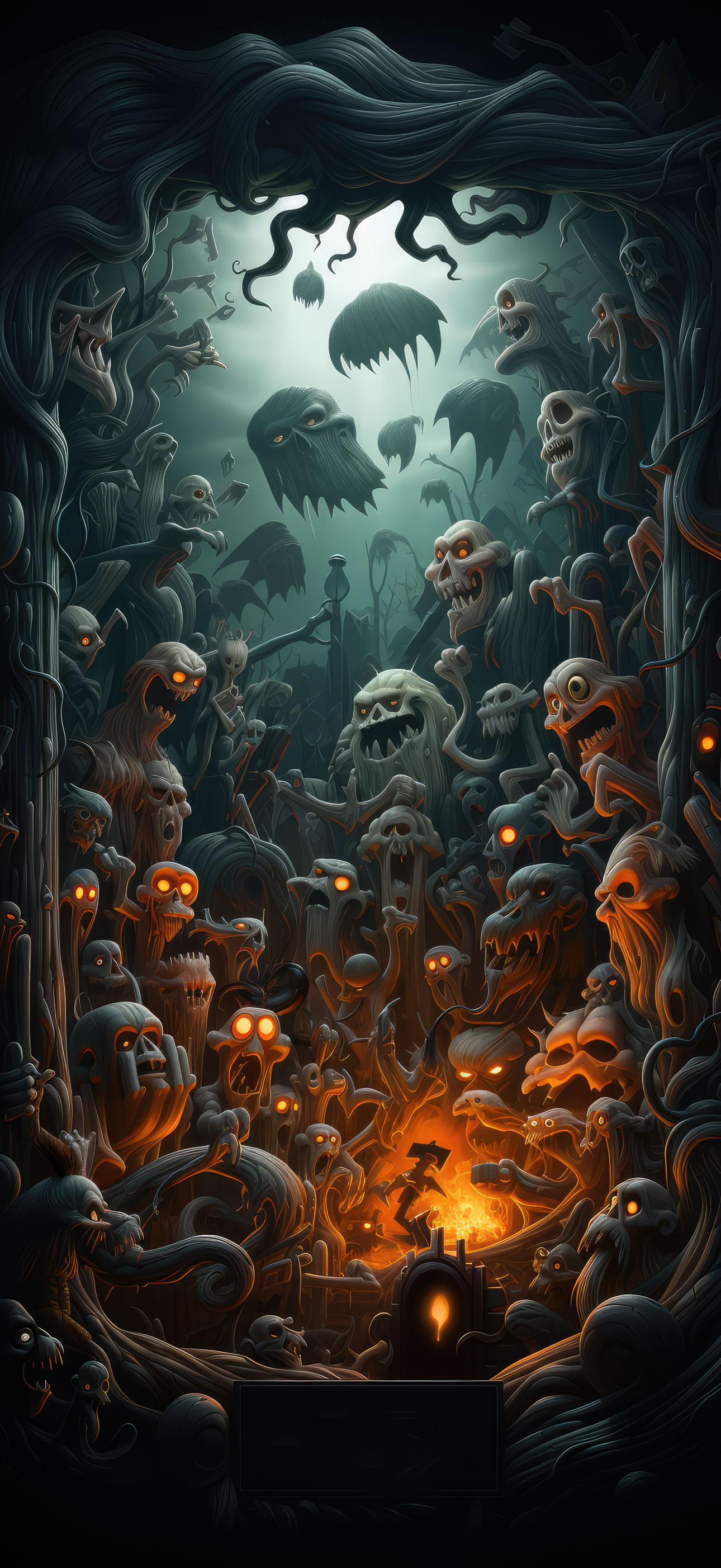 Preview for Halloween-spooky-ghostly-scene-halloween-phone-background-feb15