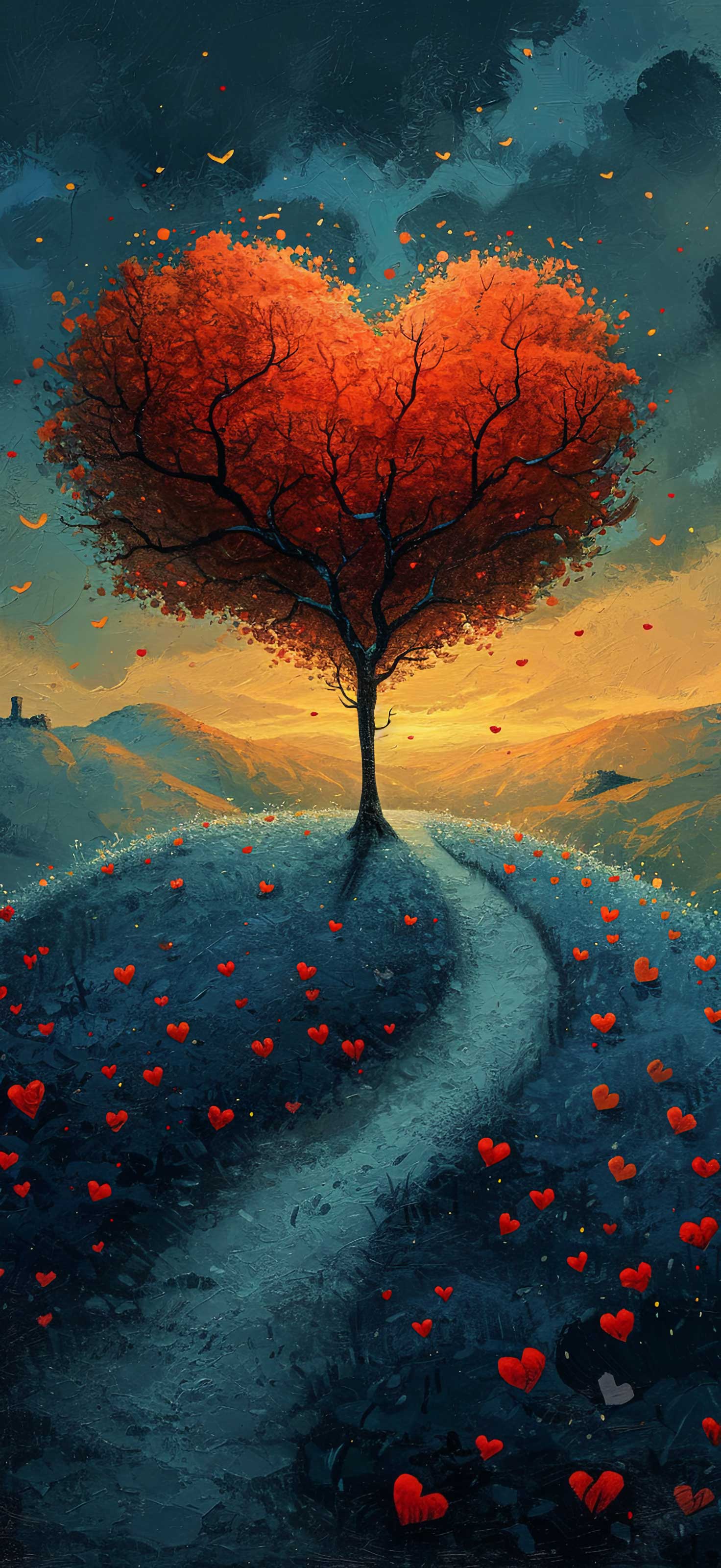 Preview for Heart-shaped-tree-landscape-heart-phone-background-adaab