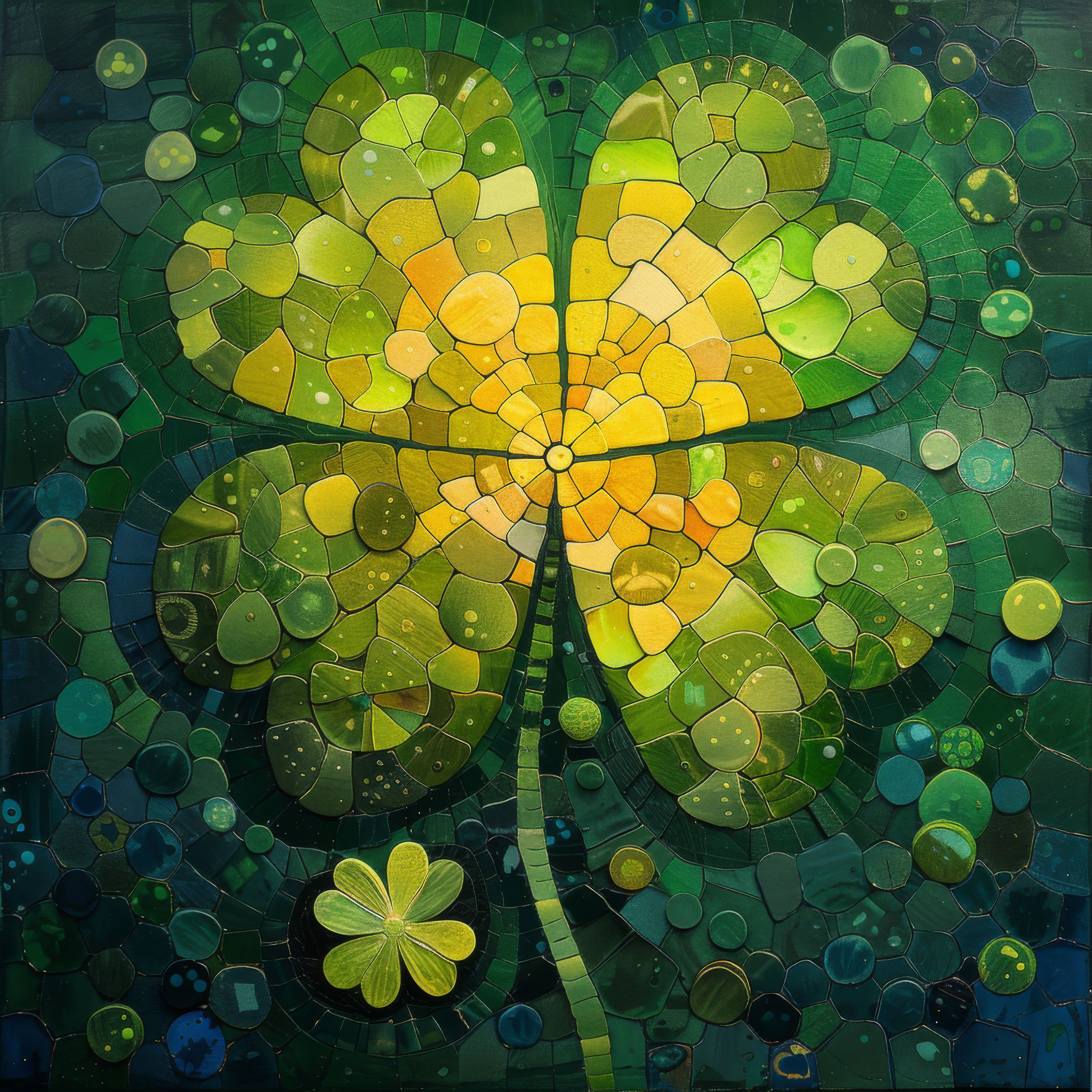 Preview for Mosaic-four-leaf-clover-art-st-patricks-background-ac930