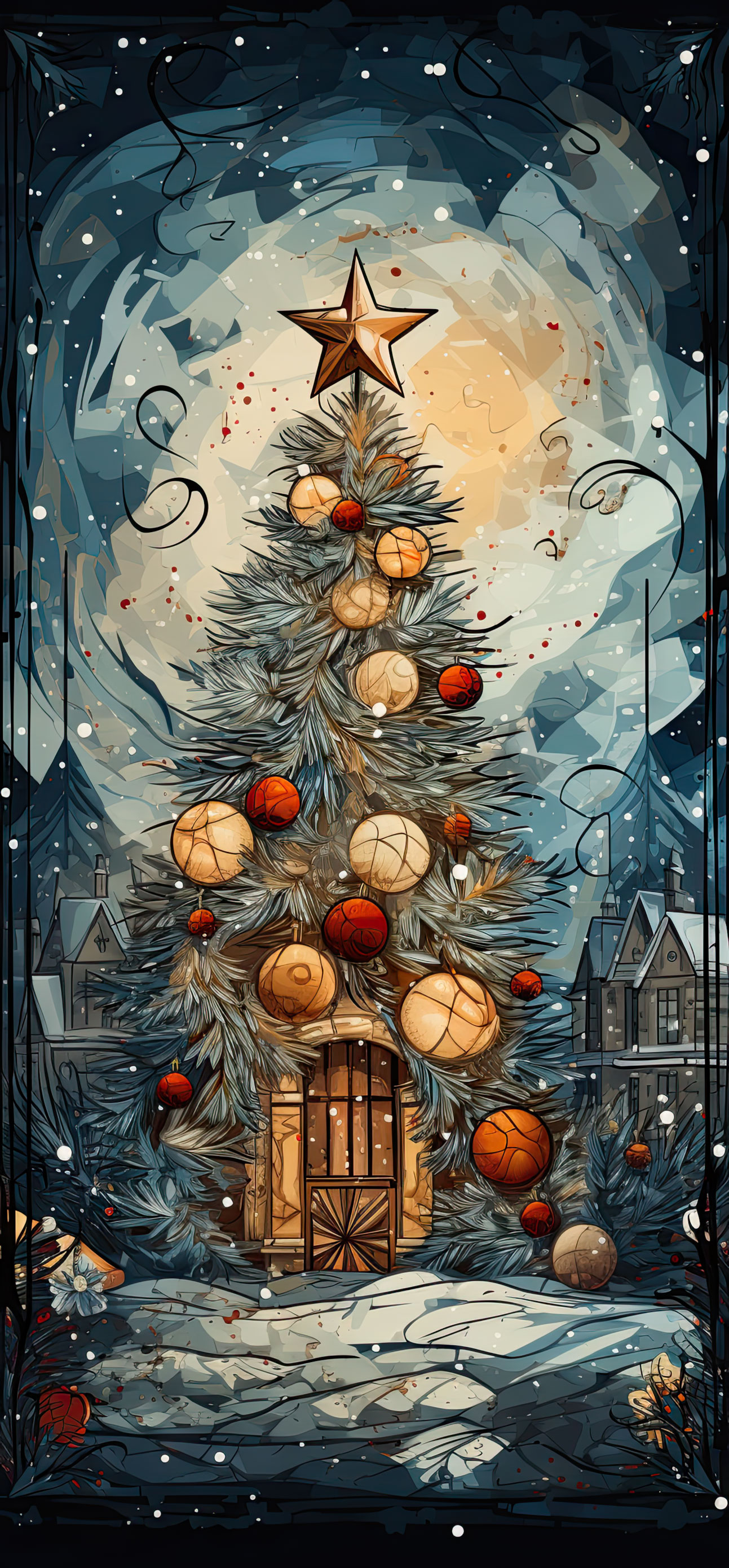 Preview for Christmas-tree-decoration-ideas-christmas-phone-background-f48c6