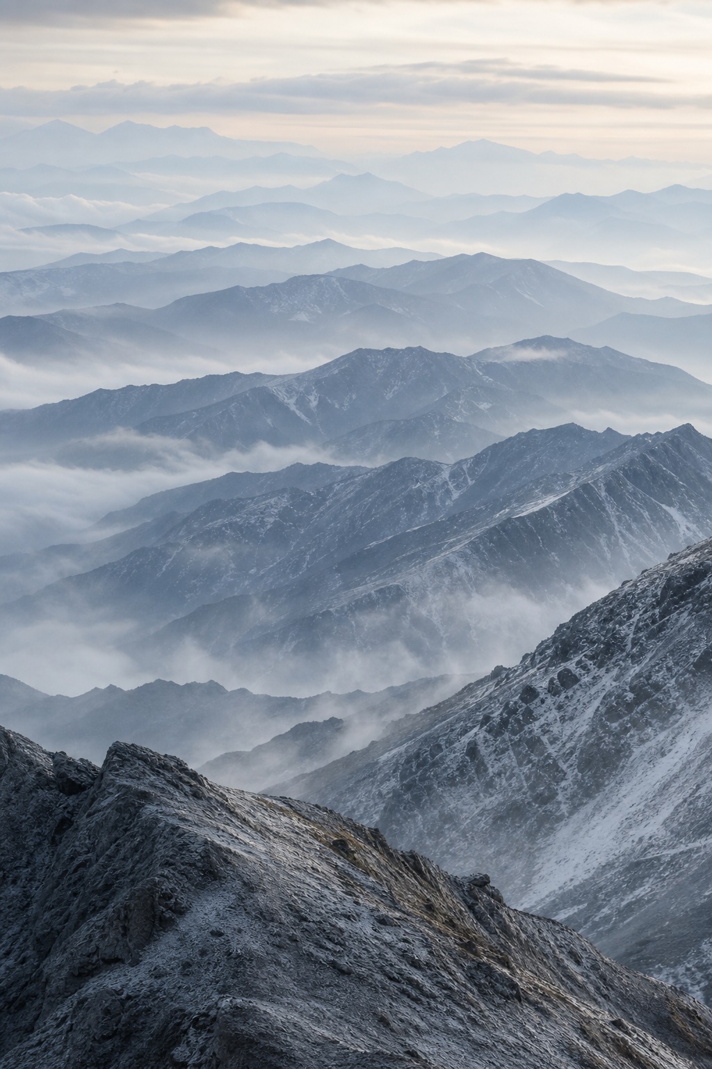Preview for Misty Alpine Ridge Layers Background