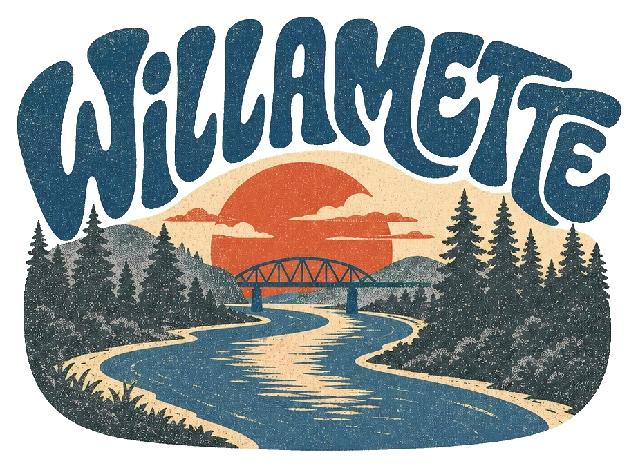 Preview for Willamette River Retro Sticker