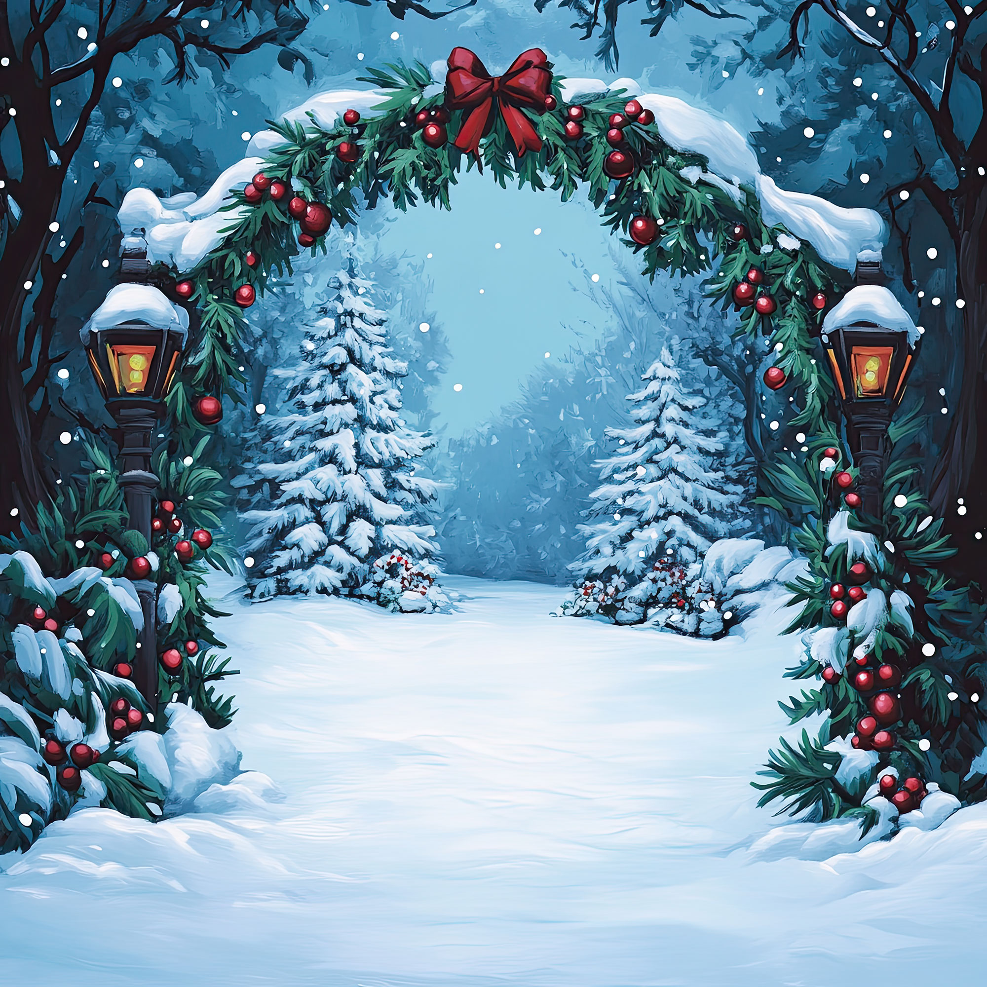 Preview for Winter-wonderland-archway-christmas-backdrop-background-9f08f