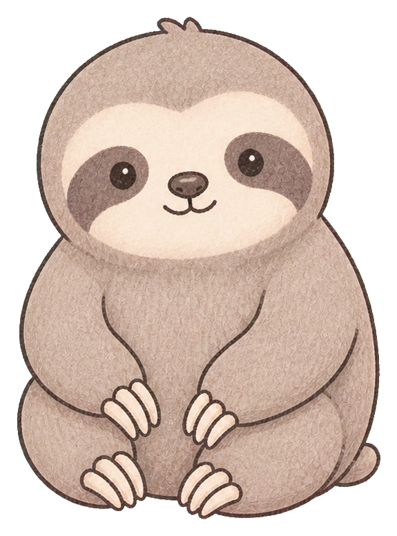 Preview for Cute Sloth Sticker For Photos And Designs