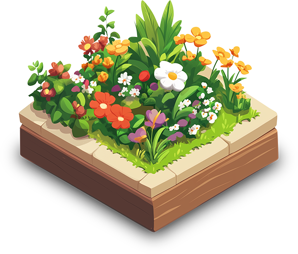 Preview for Vibrant-garden-scene-flora-sticker-25d15