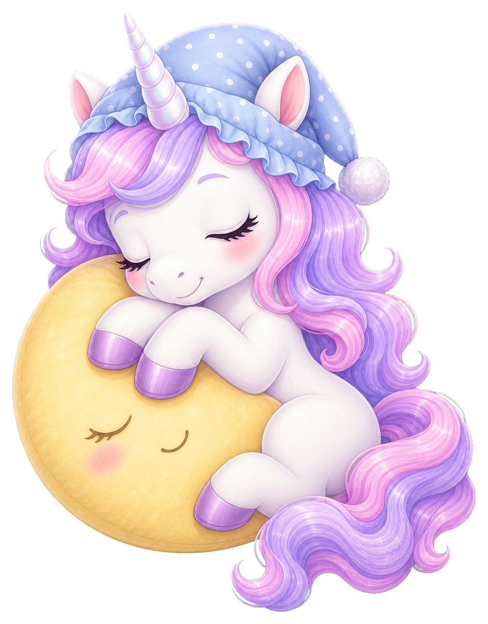 Preview for Sleepy Unicorn Sticker Graphic