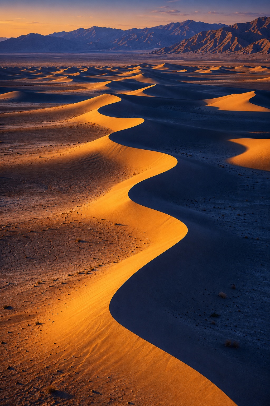 Preview for Square Dune Shadows Desert Background