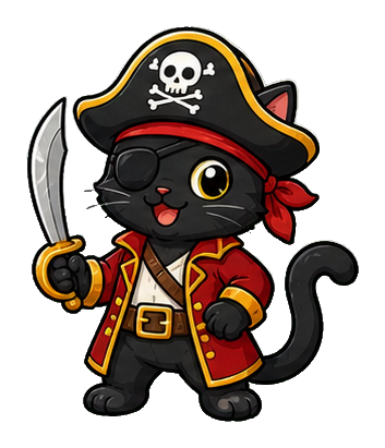 Preview for Black Cat Pirate Sticker