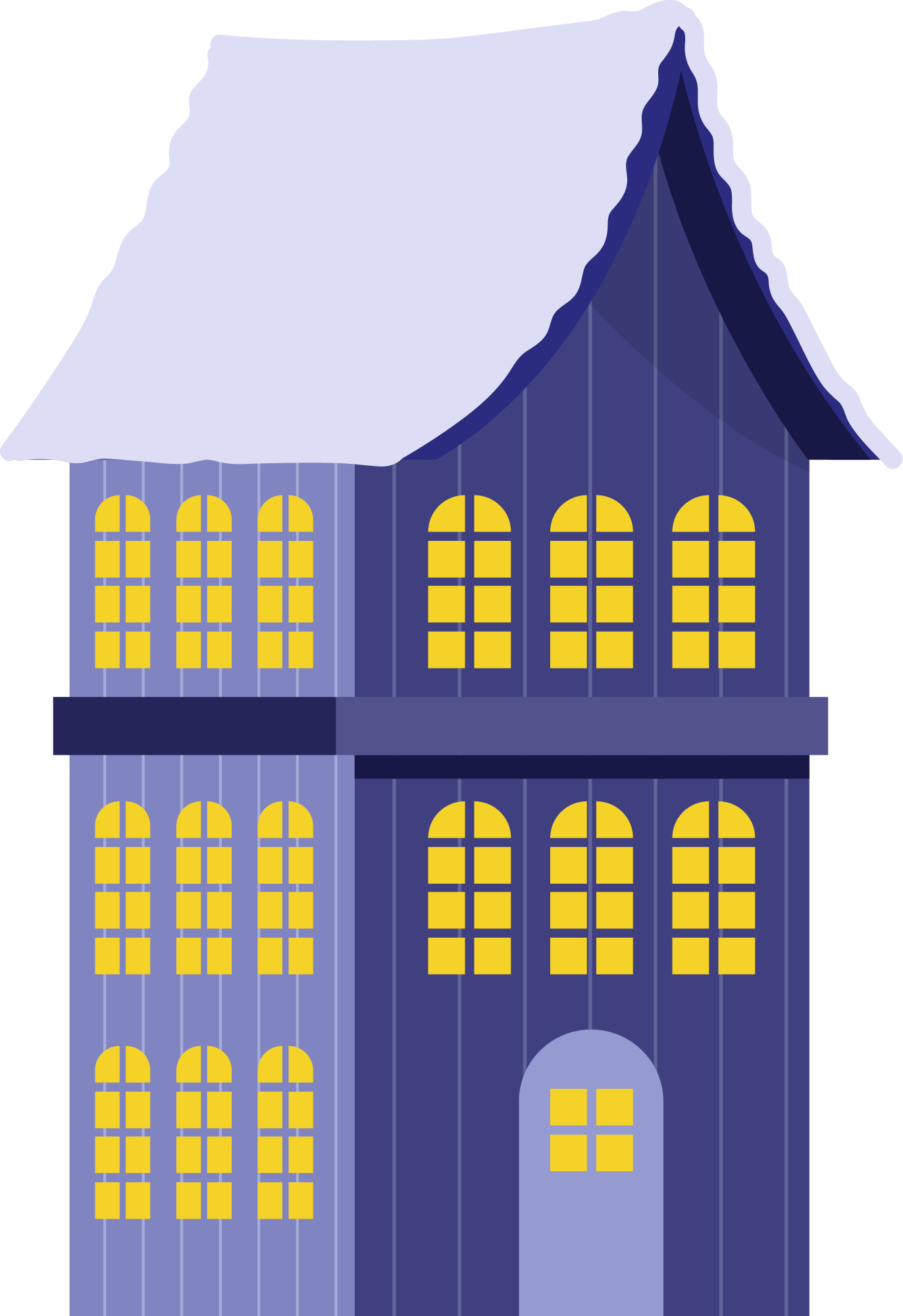 Preview for Purple-house-illustration-winter-sticker-8f470