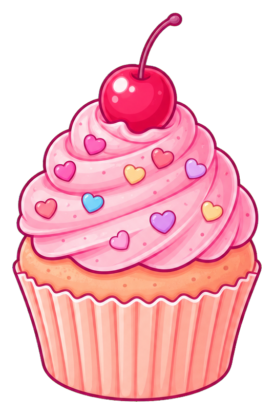 Preview for Peach Cupcake Sticker