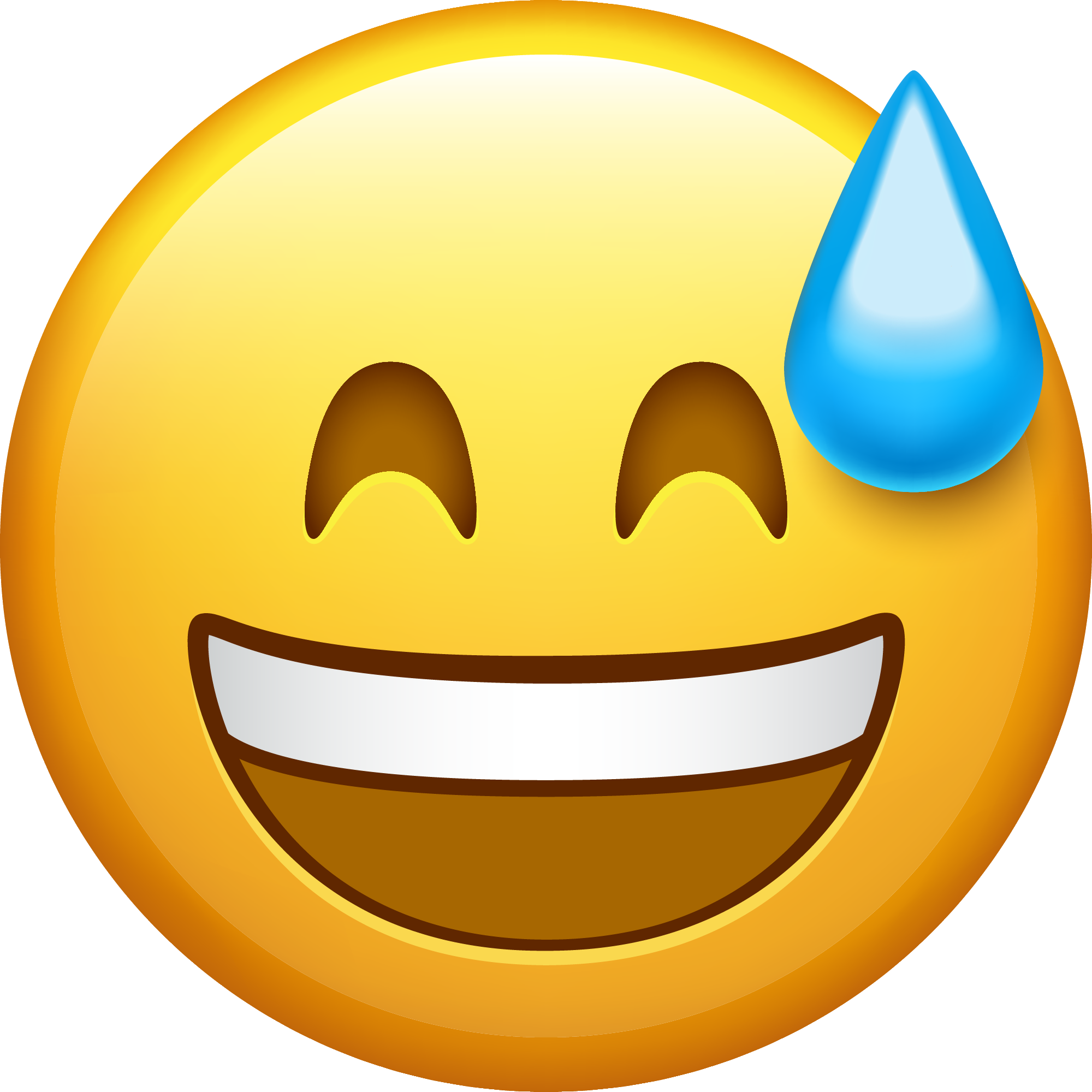 Preview for Smiling-face-with-sweat-emoji-classic-sticker-21424