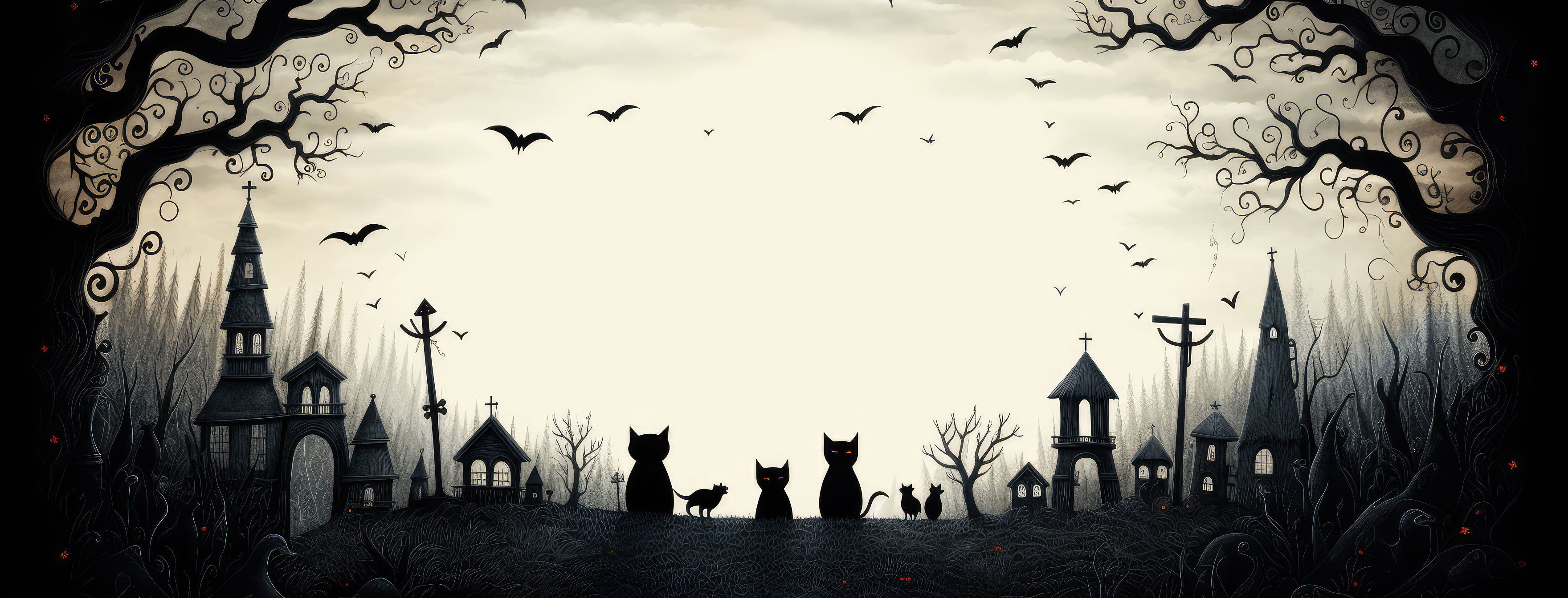 Preview for Spooky-cemetery-landscape-halloween-cover-background-023c3