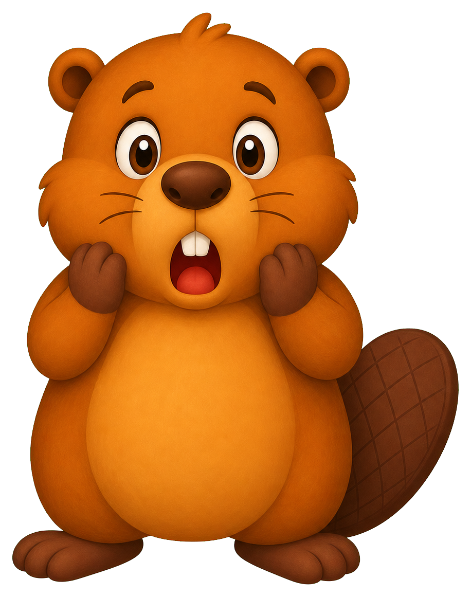 Preview for Surprised Beaver Sticker