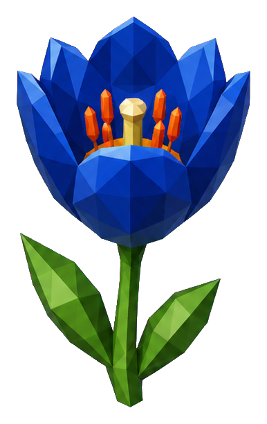 Preview for Low Poly Cobalt Tulip Sticker