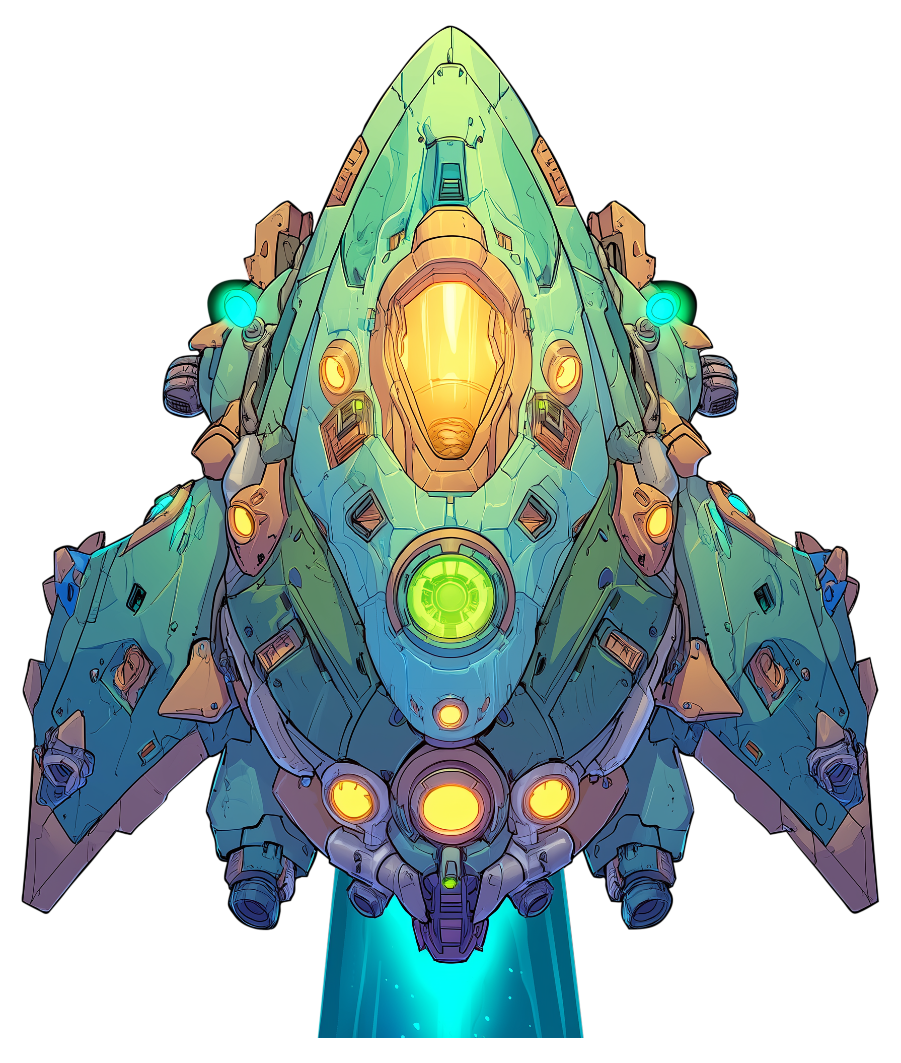 Preview for Futuristic-spaceship-design-sticker-d28fe