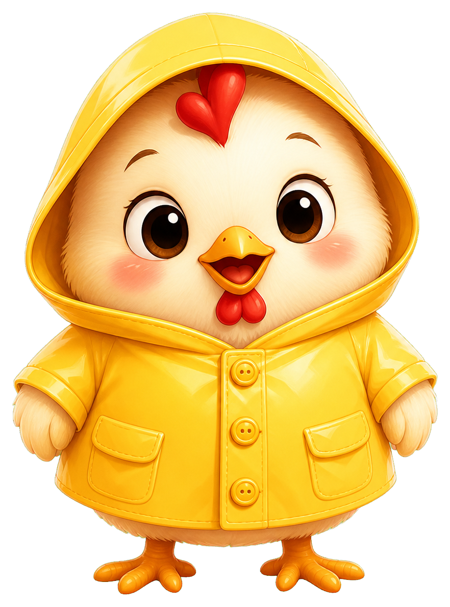 Preview for Chicken Raincoat Sticker