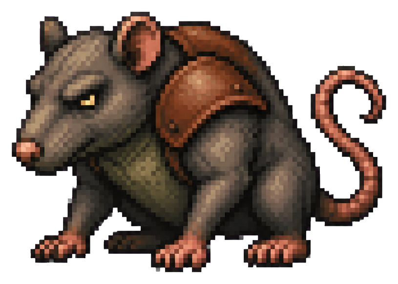 Preview for Rust Armored Sewer Rat Pixel Sticker