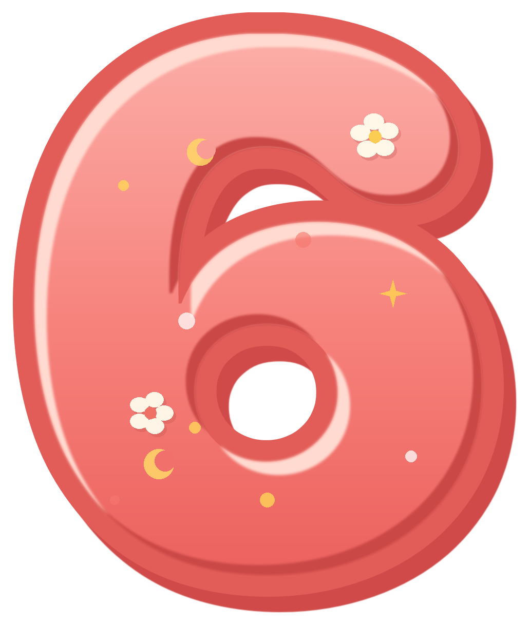 Preview for Birthday Number 6 Sticker