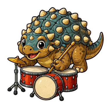 Preview for Drummer Ankylosaurus Sticker