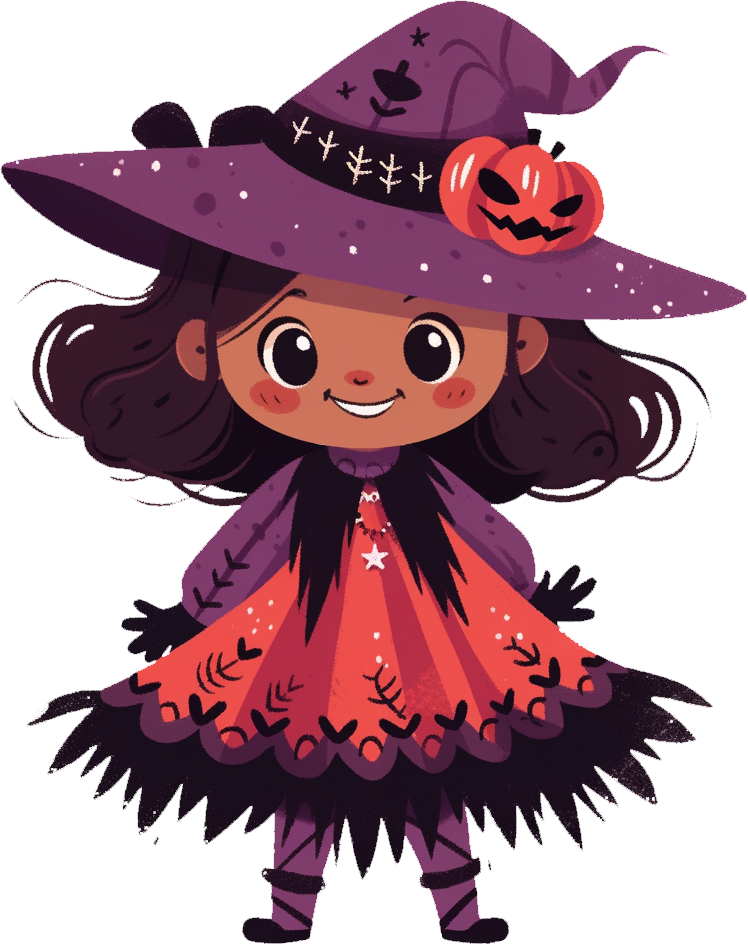 Preview for Halloween-little-witch-cartoon-halloween-costume-sticker-d6a71