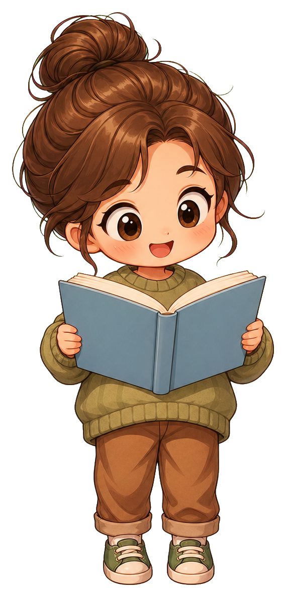 Preview for Chibi Reader Sticker For Cute Designs