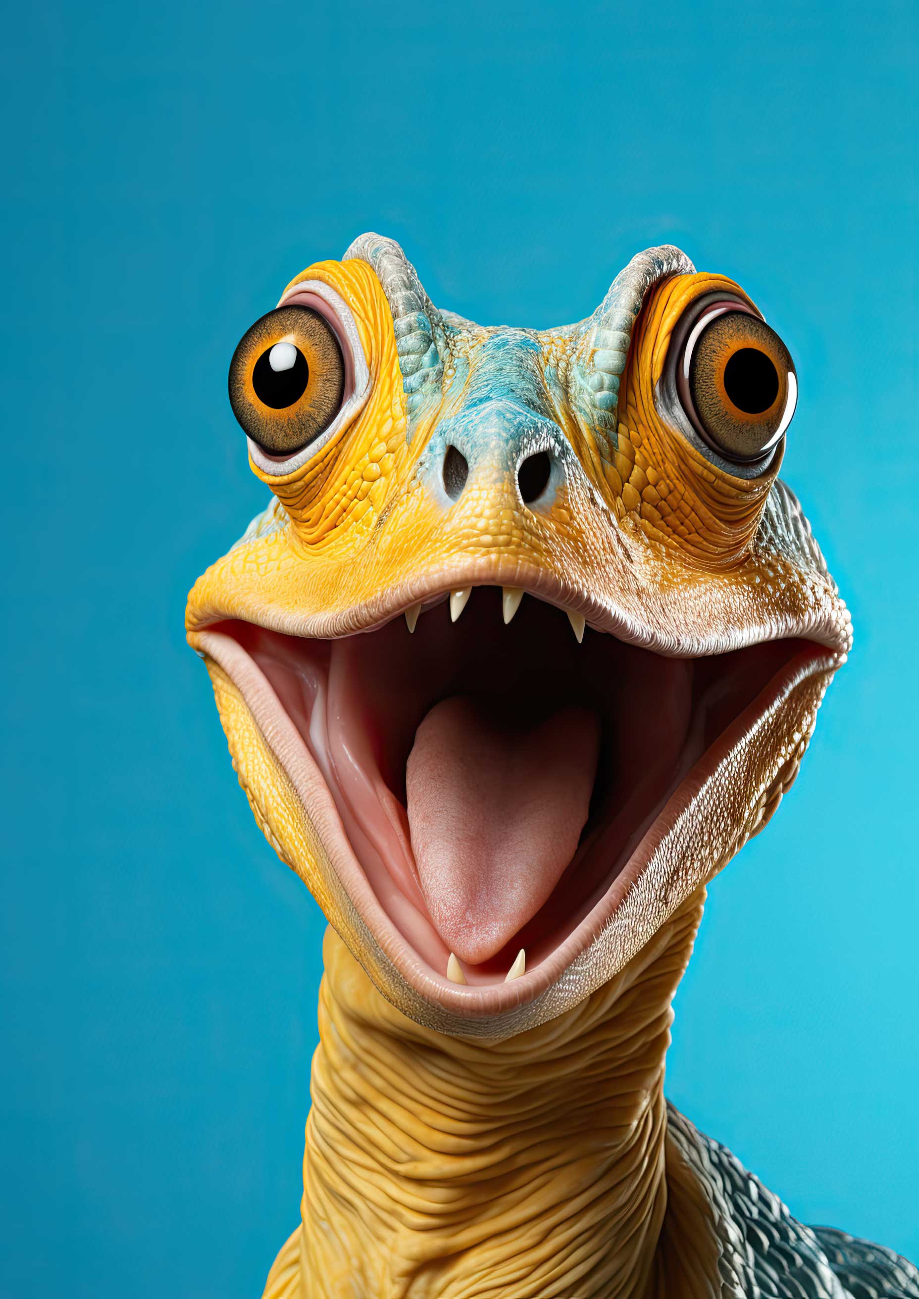 Preview for Surprised-dinosaur-face-ai-animal-background-d8fe6