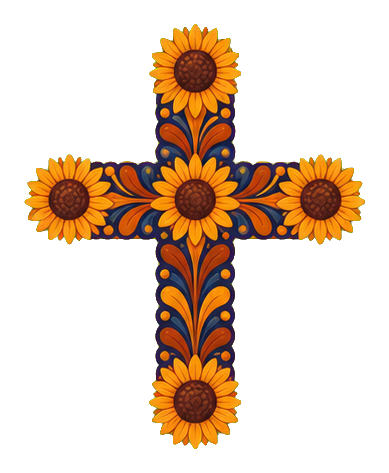 Preview for Sunflower Cross Sticker
