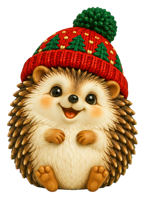 Preview for Christmas Hedgehog In A Knit Hat