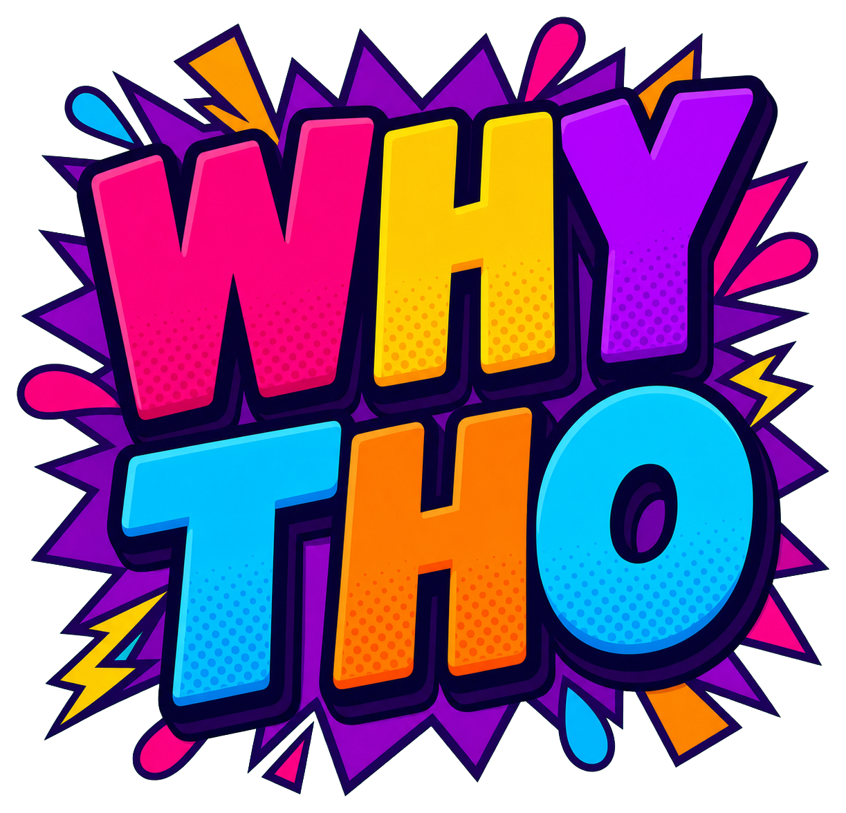 Preview for Why Tho Funny Reaction Sticker