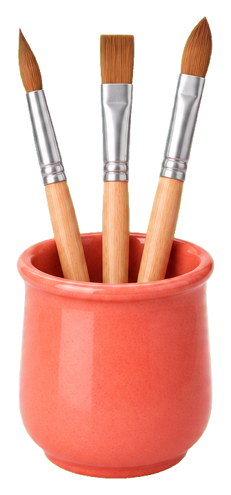 Preview for Coral Paintbrush Cup Sticker